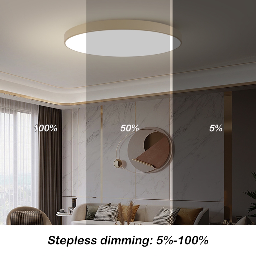 Brilagi - LED dimmējams griestu gaismeklis POOL SMART LED/180W/230V 3000-6000K 120 cm bēšs Wi-Fi Tuya + tālvadība