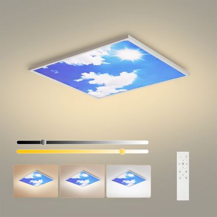 Brilagi - LED stropas gaismeklis ar regulējamu spilgtumu SLIMFRAME LED/58W/230V 60x60 cm 3000-6000K sudraba/zila + tālvadība