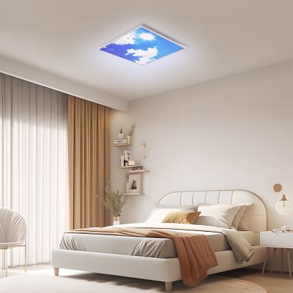 Brilagi - LED stropas gaismeklis ar regulējamu spilgtumu SLIMFRAME SKY LED/58W/230V 60x60 cm 3000-6000K sudraba/zila + tālvadība
