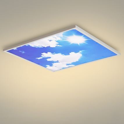 Brilagi - LED stropas gaismeklis ar regulējamu spilgtumu SLIMFRAME SKY LED/58W/230V 60x60 cm 3000-6000K sudraba/zila + tālvadība