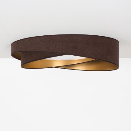 BRILAGI - LED regulējamā griestu lampa VELVET TWIST LED/36W/230V 3000-6000K Ø 65 cm Wi-Fi Tuya Beacon brūna/zelta + tālvadības pults