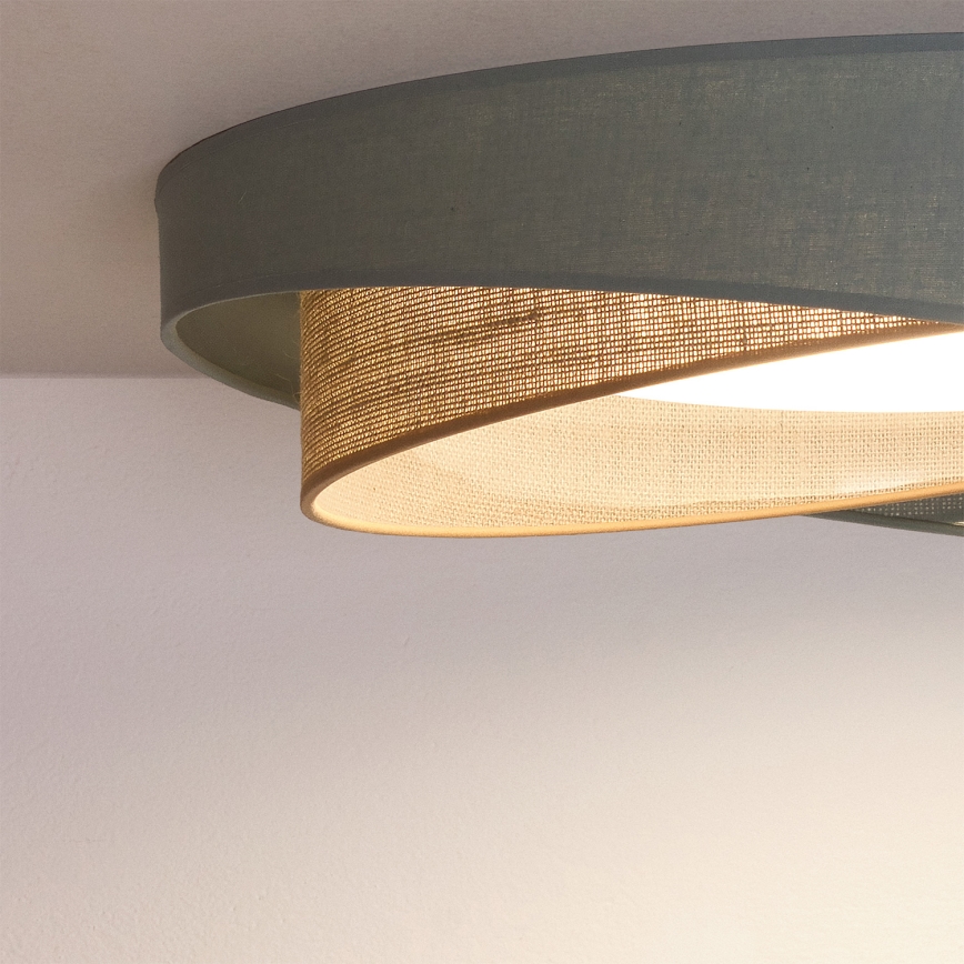 BRILAGI - LED aptumšojama griestu lampa VELVET TWIST LED/36W/230V 3000-6000K pr. 65 cm Wi-Fi Tuya Beacon zaļa/bēša + tālvadības pults