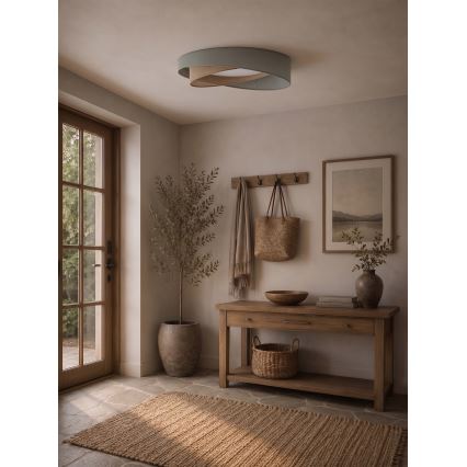 BRILAGI - LED regulējams griestu gaismeklis VELVET TWIST LED/36W/230V 3000-6000K Ø 65 cm Wi-Fi Tuya Beacon zaļš/bēšs + tālvadības pults