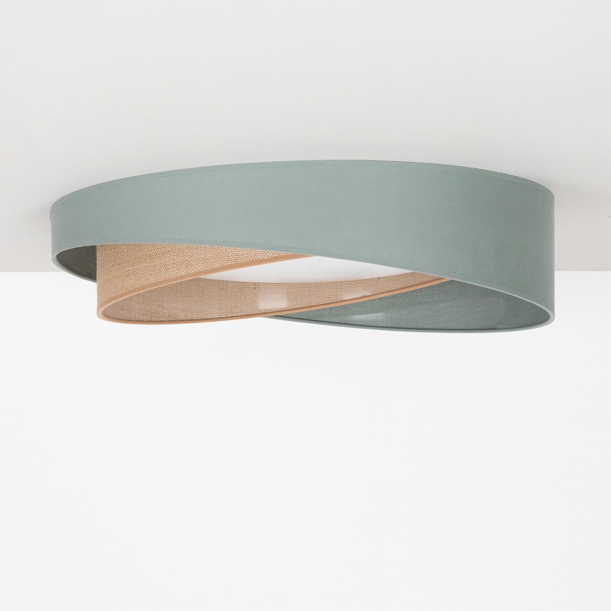 BRILAGI - LED regulējams griestu gaismeklis VELVET TWIST LED/36W/230V 3000-6000K Ø 65 cm Wi-Fi Tuya Beacon zaļš/bēšs + tālvadības pults