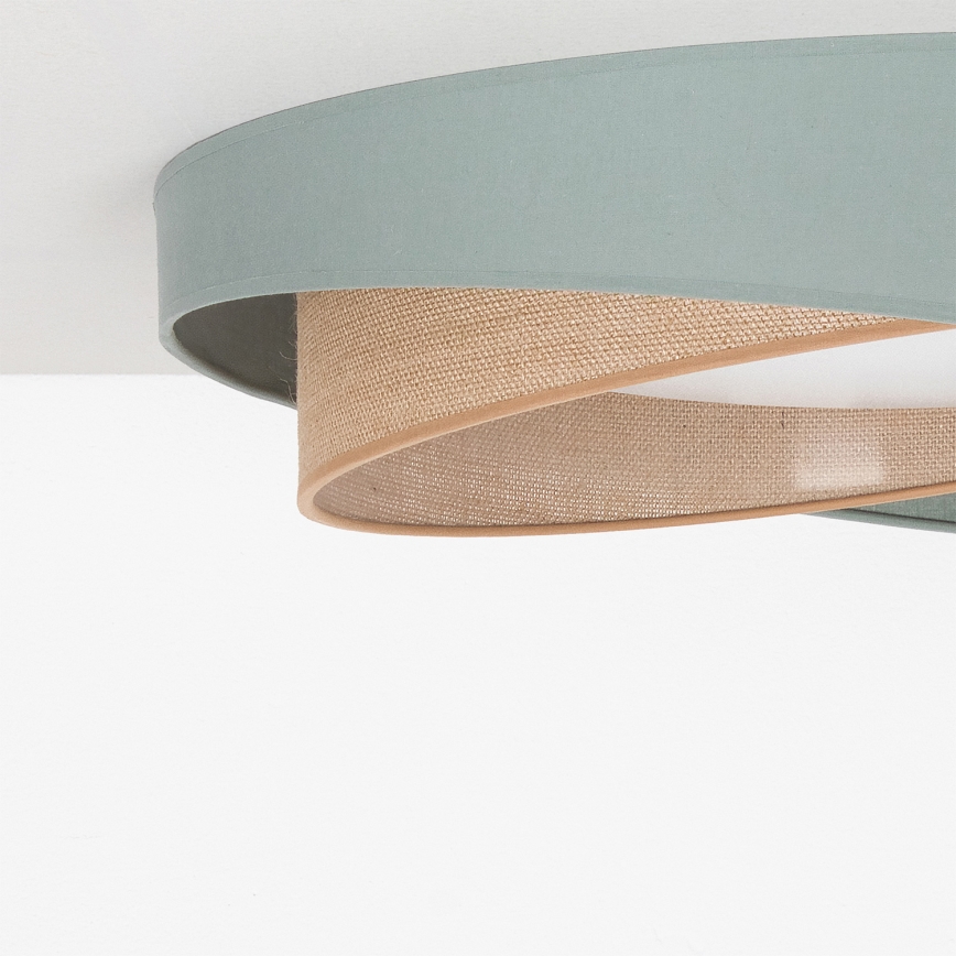 BRILAGI - LED regulējams griestu gaismeklis VELVET TWIST LED/36W/230V 3000-6000K Ø 65 cm Wi-Fi Tuya Beacon zaļš/bēšs + tālvadības pults
