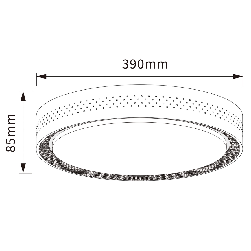 Brilagi - LED regulējams griestu gaismeklis COCI LED/48W/230V 3000-6500K Ø 39 cm koksnes dekors/melns + tālvadības pulti