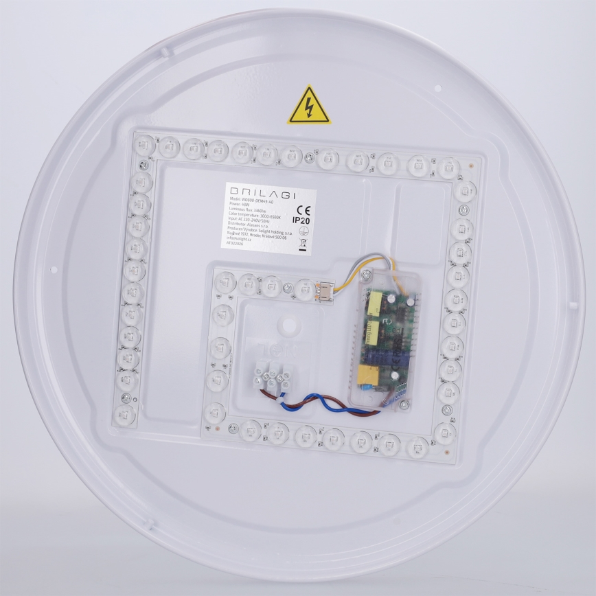 Brilagi - LED regulējams griestu gaismeklis COCI LED/48W/230V 3000-6500K Ø 39 cm koksnes dekors/melns + tālvadības pulti