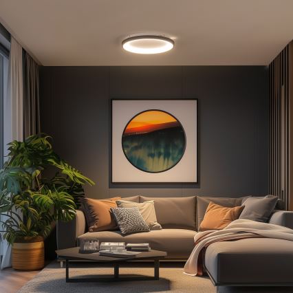 Brilagi - LED regulējams griestu gaismeklis FALCON SLIM LED/42W/230V 3000-6500K Ø 50 cm melns + ar tālvadības pulti