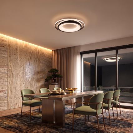 BRILAGI - LED dimējams griestu gaismeklis FLARE LED/84W/230V 3000-6000K 47x51 cm melns + tālvadības pults