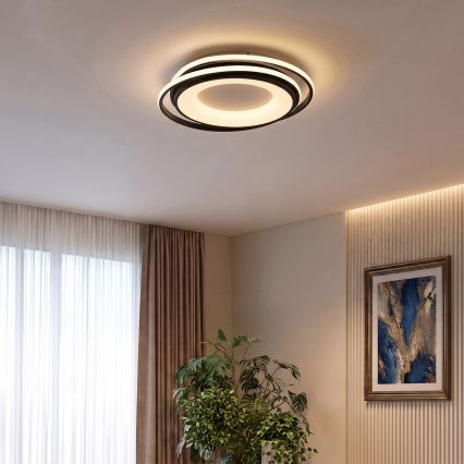 BRILAGI - LED dimējams griestu gaismeklis FLARE LED/84W/230V 3000-6000K 47x51 cm melns + tālvadības pults