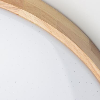 Brilagi - LED dimmējams griestu lukturis PINE LED/24W/230V koka Ø 42 cm 3000-6500K + tālvadība