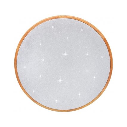 Brilagi - LED dimmējams griestu lukturis PINE LED/24W/230V koka Ø 42 cm 3000-6500K + tālvadība