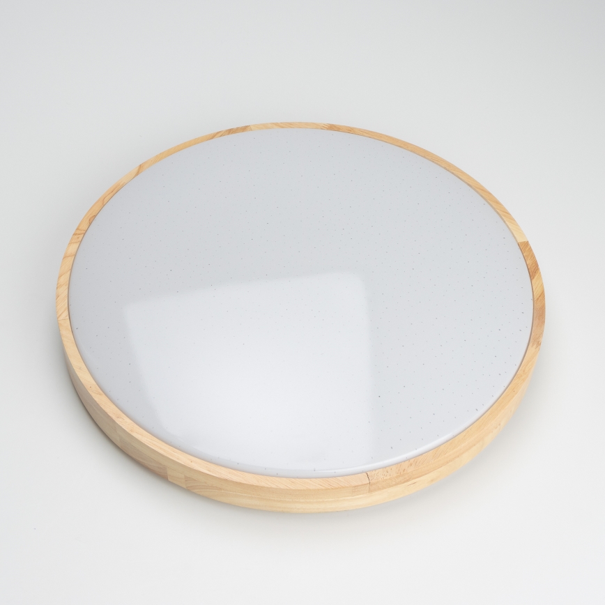 Brilagi - LED dimmējams griestu lukturis PINE LED/24W/230V koka Ø 42 cm 3000-6500K + tālvadība