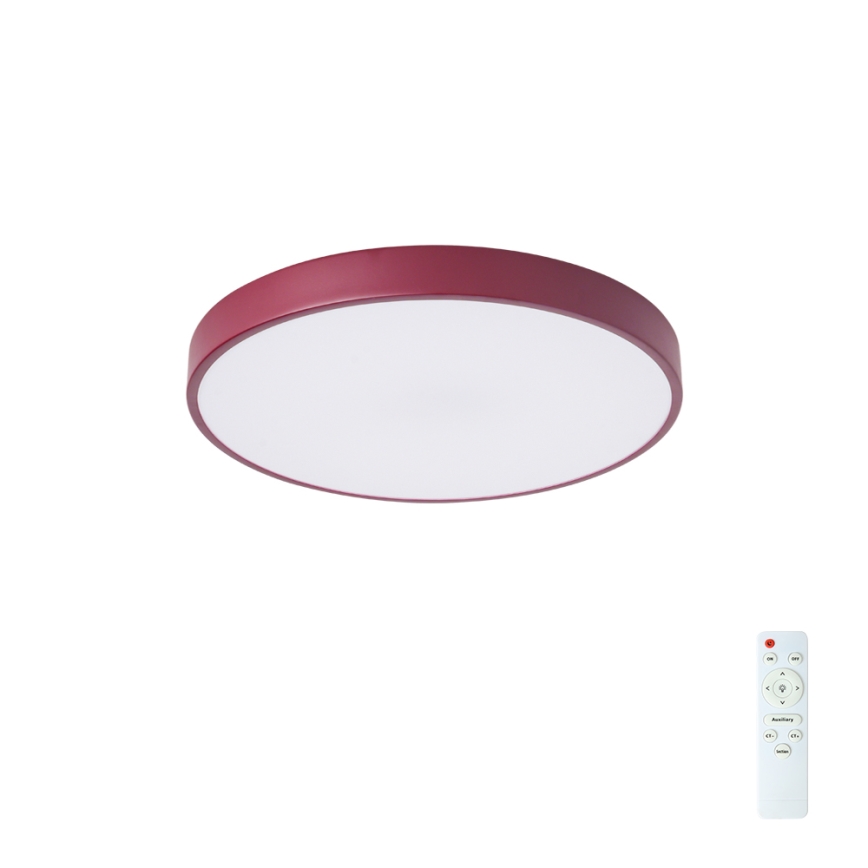 Brilagi - LED regulējams griestu gaismeklis POOL LED/48W/230V 3000-6000K Ø 40 cm, burgundijas krāsa + tālvadība