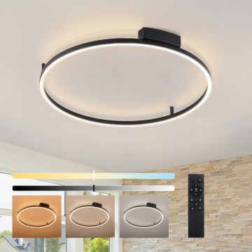 Brilagi - LED dimējams griestu gaismeklis PORTOFINO LED/60W/230V 3000-6000K Ø 80 cm melns + tālvadība
