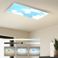 Brilagi - LED dimējams griestu gaismeklis SLIMFRAME SKY LED/80W/230V 120x60 cm 3000-6000K sudraba/zila + tālvadības pults