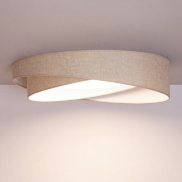 BRILAGI - LED dimējams griestu gaismeklis VELVET TWIST LED/36W/230V 3000-6000K pr. 65 cm Wi-Fi Tuya Beacon bēšs + tālvadības pults