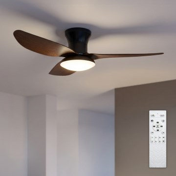 Brilagi - LED dimējams griestu ventilators LED/38W/230V 100 cm melns/brūns + ar tālvadības pulti