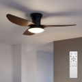Brilagi - LED dimējams griestu ventilators LED/38W/230V 3000-6500K Ø 100 cm melns/brūns + tālvadības pults
