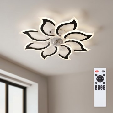 Brilagi - LED dimējams griestu ventilators LED/44W/230V 3000-6500K diametrs 90 cm melns + tālvadības pults