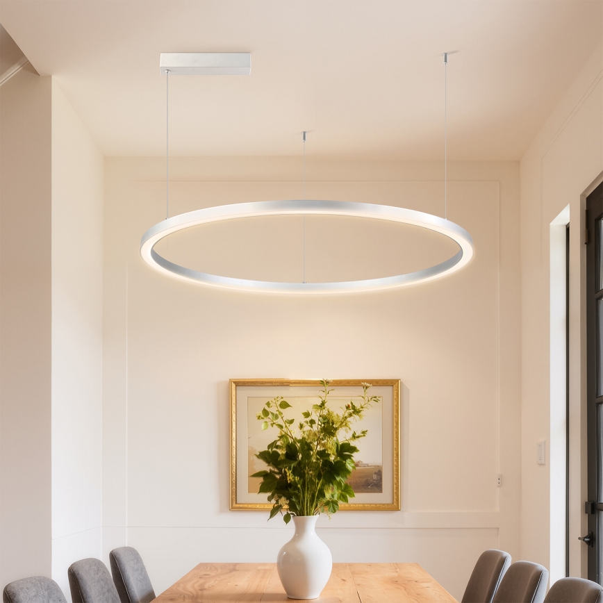 Brilagi - regulējama LED lustra uz kabeļa PORTOFINO LED/60W/230V 3000-6000K pr. 80 cm sudraba + tālvadības pults
