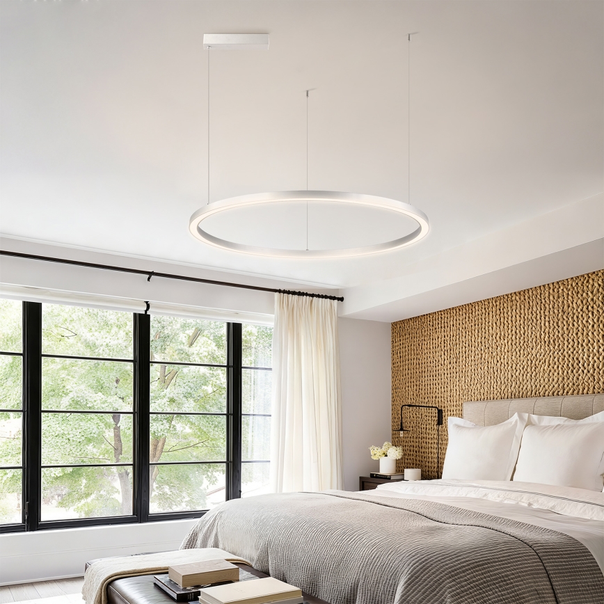 Brilagi - regulējama LED lustra uz kabeļa PORTOFINO LED/60W/230V 3000-6000K pr. 80 cm sudraba + tālvadības pults