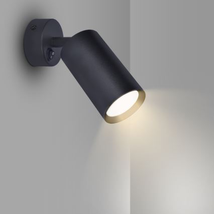 Brilagi - LED RGBW dimējams sienas prožektors SELE 1xGU10/4,8W/230V 3000K melns + tālvadības pults