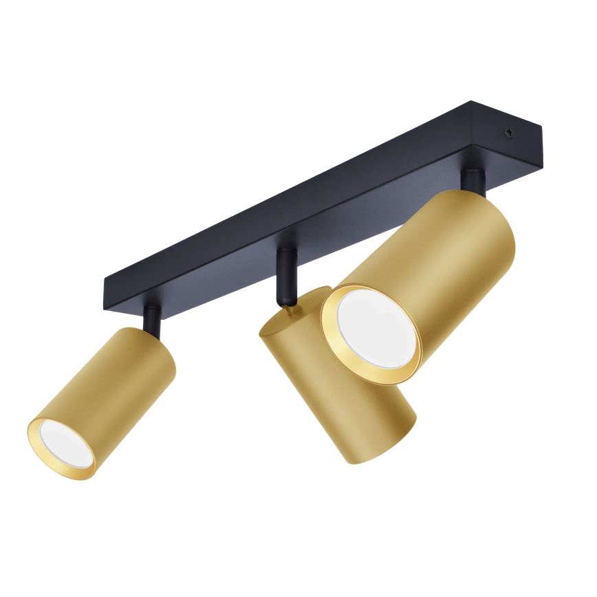 Brilagi - LED RGBW ar regulējamu spilgtumu punktveida gaismeklis SELE GOLDEN 3xGU10/4,8W/230V 3000K melna/zelta + tālvadības pults