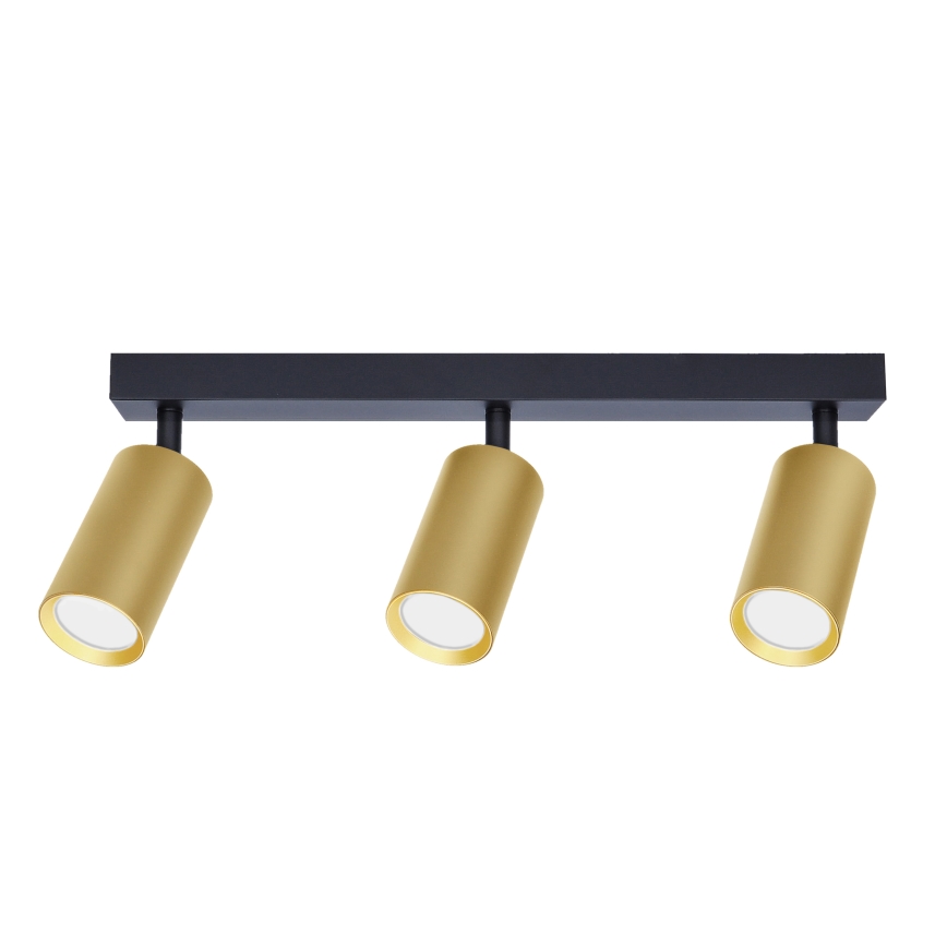Brilagi - LED RGBW ar regulējamu spilgtumu punktveida gaismeklis SELE GOLDEN 3xGU10/4,8W/230V 3000K melna/zelta + tālvadības pults
