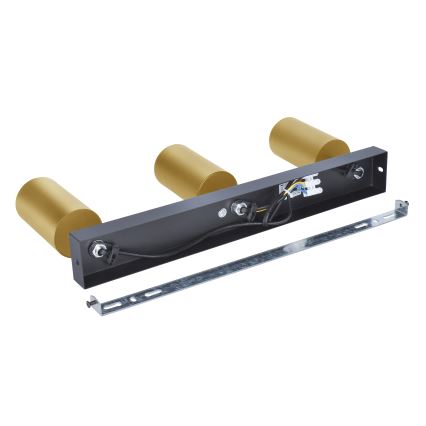 Brilagi - LED RGBW ar regulējamu spilgtumu punktveida gaismeklis SELE GOLDEN 3xGU10/4,8W/230V 3000K melna/zelta + tālvadības pults