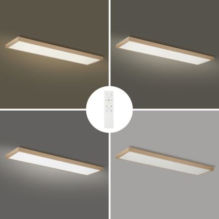 Brilagi - FRAME SMART LED vannas istabas griestu gaismeklis ar regulējamu spilgtumu LED/50W/230V 120x30 cm 3000-6000K IP44 bēšs + tālvadības pults