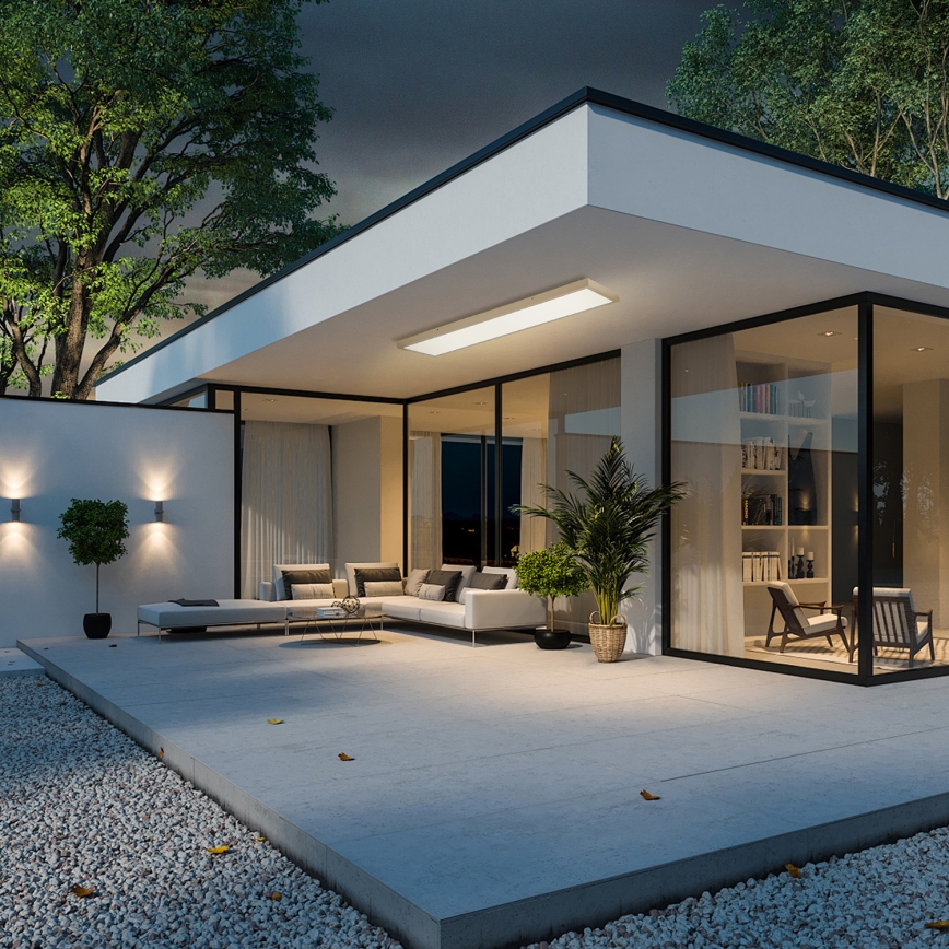 Brilagi - FRAME SMART LED vannas istabas griestu gaismeklis ar regulējamu spilgtumu LED/50W/230V 120x30 cm 3000-6000K IP44 bēšs + tālvadības pults