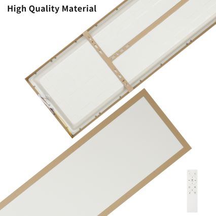 Brilagi - FRAME SMART LED vannas istabas griestu gaismeklis ar regulējamu spilgtumu LED/50W/230V 120x30 cm 3000-6000K IP44 bēšs + tālvadības pults