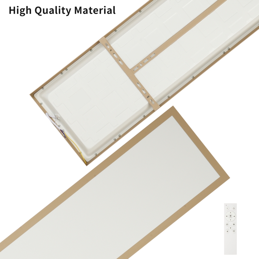 Brilagi - FRAME SMART LED vannas istabas griestu gaismeklis ar regulējamu spilgtumu LED/50W/230V 120x30 cm 3000-6000K IP44 bēšs + tālvadības pults