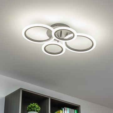Brilagi - LED dimējams virsmas griestu lustrs ORBITS LED/50W/230V 3000-6500K melns + tālvadība
