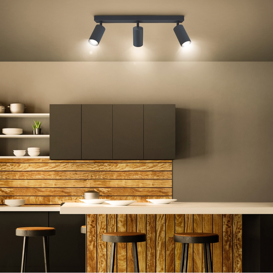 Brilagi - LED RGBW aptumšojams virziena gaismeklis SELE 3xGU10/6W/230V 3000K antracīts