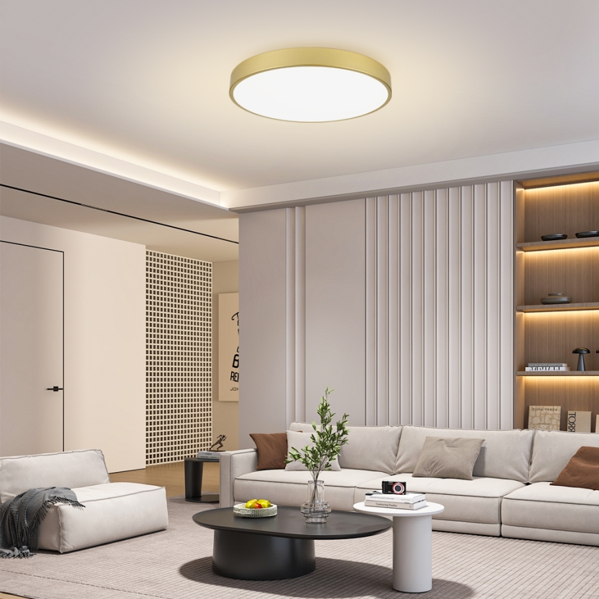 Brilagi - Regulējams LED griestu gaismeklis POOL SMART LED/100W/230V 3000-6000K 80 cm zelta Wi-Fi Tuya + tālvadības pults