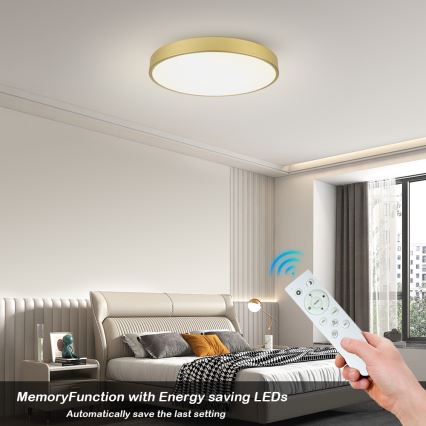 Brilagi - Regulējams LED griestu gaismeklis POOL SMART LED/100W/230V 3000-6000K 80 cm zelta Wi-Fi Tuya + tālvadības pults