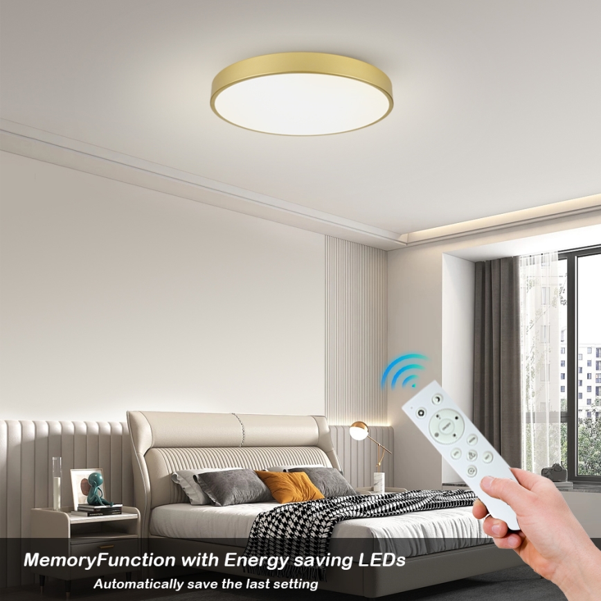 Brilagi - Regulējams LED griestu gaismeklis POOL SMART LED/100W/230V 3000-6000K 80 cm zelta Wi-Fi Tuya + tālvadības pults