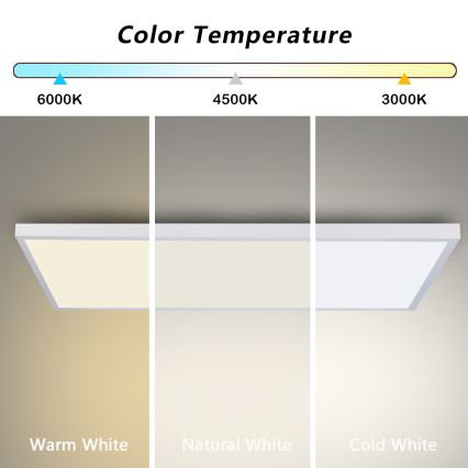 Brilagi - LED ar regulējamu spilgtumu vannas istabas griestu gaismeklis FRAME SMART LED/96W/230V 120x60 cm 3000-6000K IP44 balts + tālvadības pults