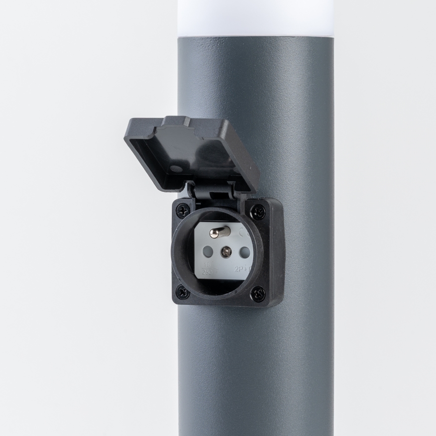 BRILAGI - LED regulējama āra lampa ar kontaktligzdu ELIA 1xE27/6W/230V 2700-6500K IP44 Wi-Fi 50 cm antracīts