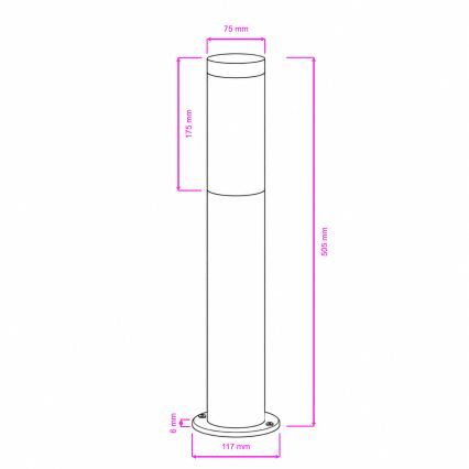 BRILAGI - LED regulējama āra lampa ELIA 1xE27/6W/230V 2700-6500K IP44 Wi-Fi 50 cm antracīts