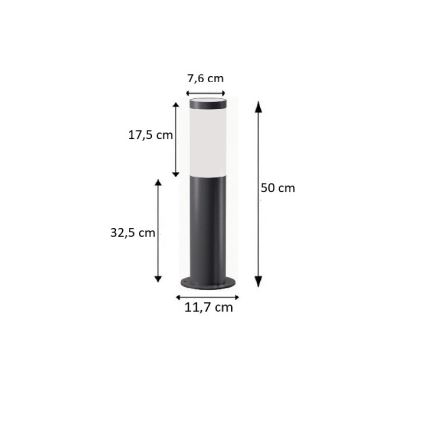 BRILAGI - LED regulējama āra lampa ELIA 1xE27/6W/230V 2700-6500K IP44 Wi-Fi 50 cm antracīts