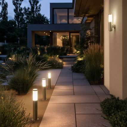 BRILAGI - LED dimmējama āra lampa ELIA 1xE27/6W/230V 2700-6500K IP44 Wi-Fi 50 cm matēts hroms