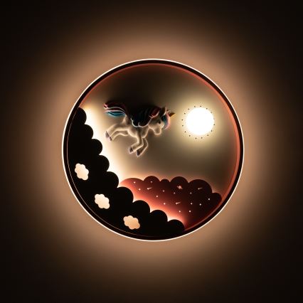 Brilagi - regulējama LED bērnu griestu lampa UNICORN LED/68W/230V 3000-6000K Ø 49 cm + tālvadības pults