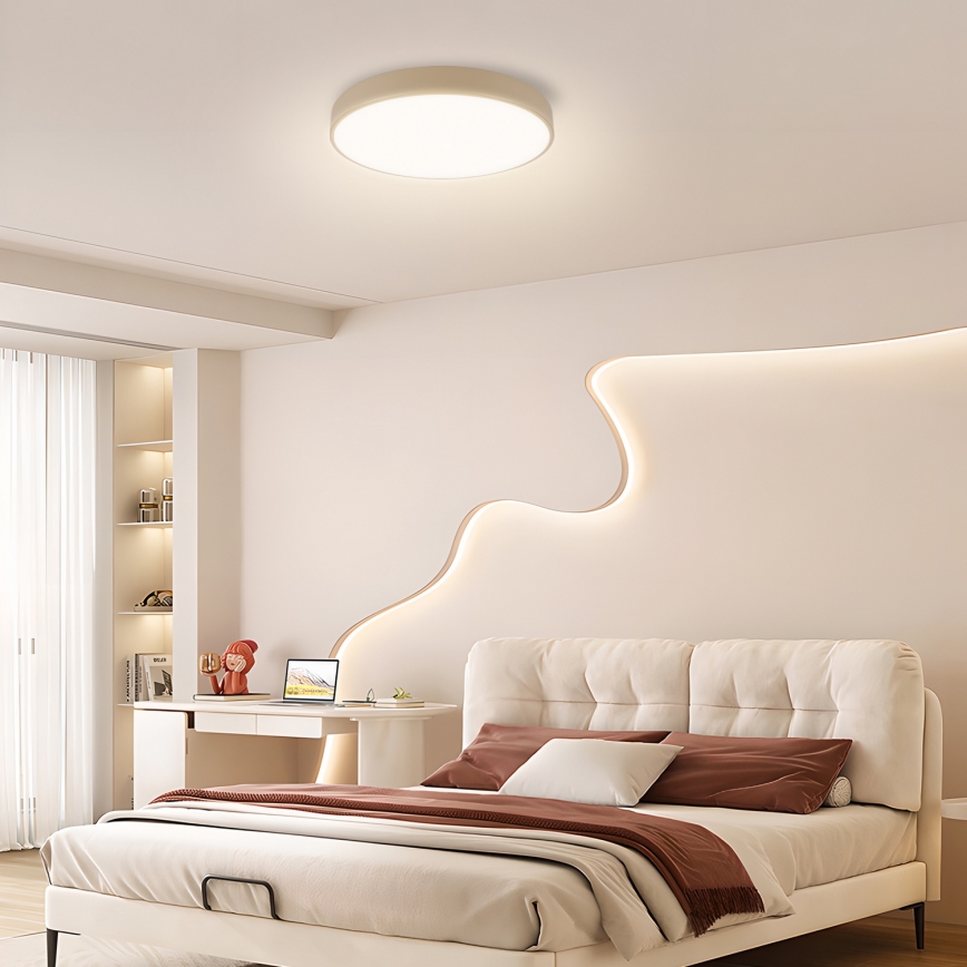 Brilagi - LED dimmējama griesti gaisma POOL SMART LED/48W/230V 3000-6000K, 40 cm, Wi-Fi Tuya, bēšā + tālvadības pults