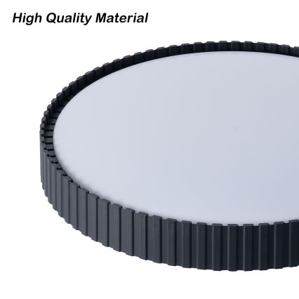 Brilagi - LED aptumšojams griestu gaismeklis CORVO LED/54W/230V 3000-6000K melns Ø 40 cm + tālvadības pults