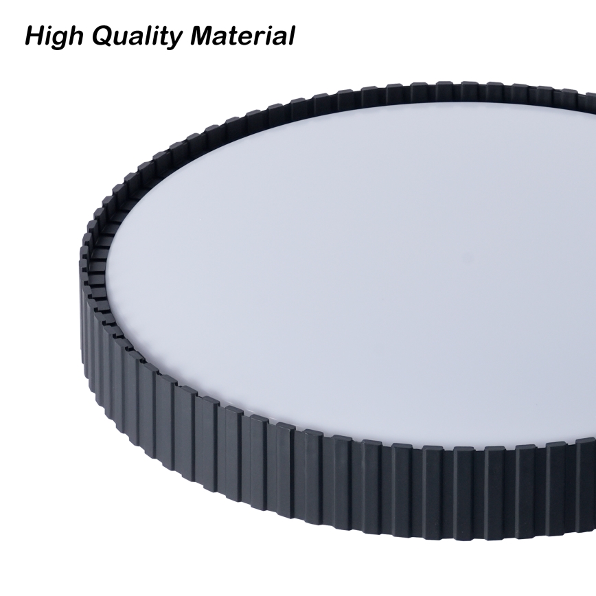Brilagi - LED aptumšojams griestu gaismeklis CORVO LED/54W/230V 3000-6000K melns Ø 40 cm + tālvadības pults
