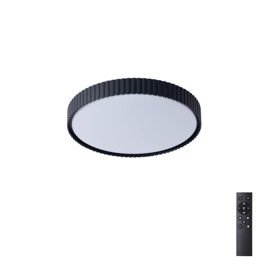 Brilagi - LED aptumšojams griestu gaismeklis CORVO LED/54W/230V 3000-6000K melns Ø 40 cm + tālvadības pults