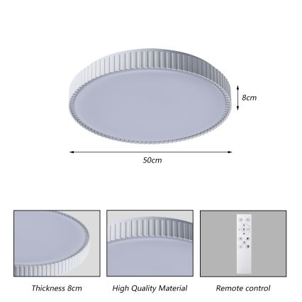 Brilagi - LED regulējams griestu gaismeklis CORVO LED/72W/230V 3000-6000K balta Ø 50 cm + tālvadība